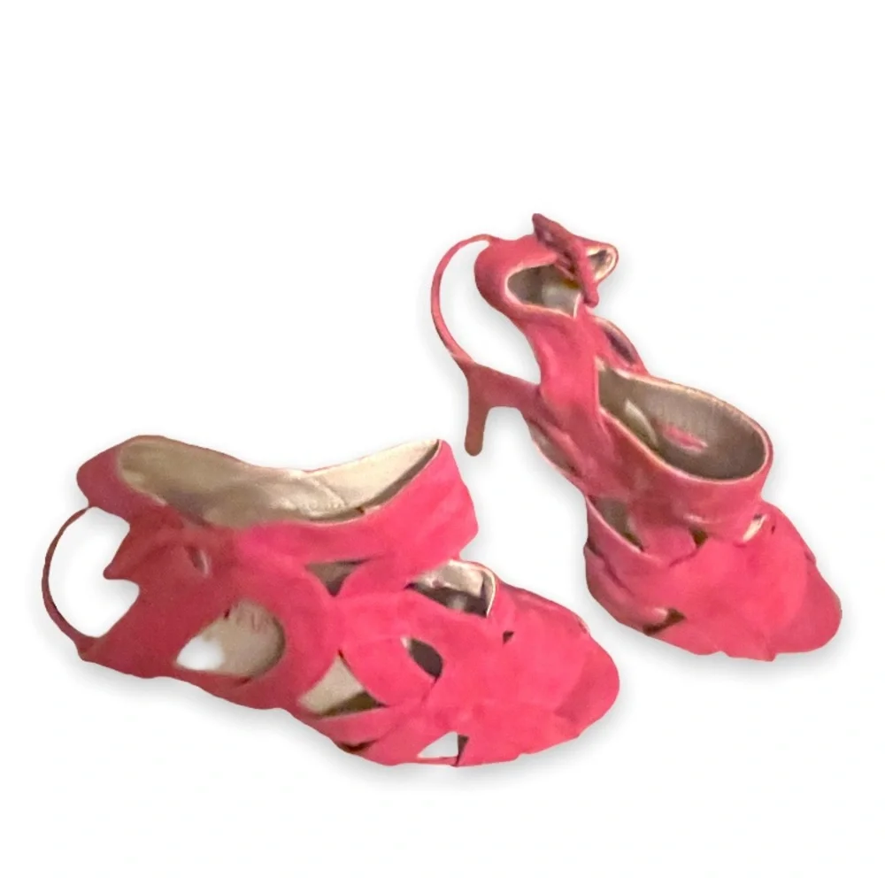 Just FAB Kena Hot Pink Polyurethane Stiletto Platform High Heels US 7.5 EU 38